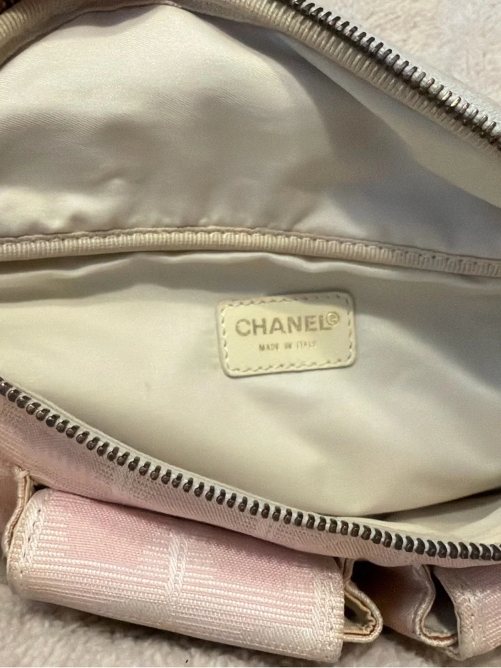 CHANEL Pink Quilted Mini Belt Bag with Gold Hardware - Picture 11 of 14